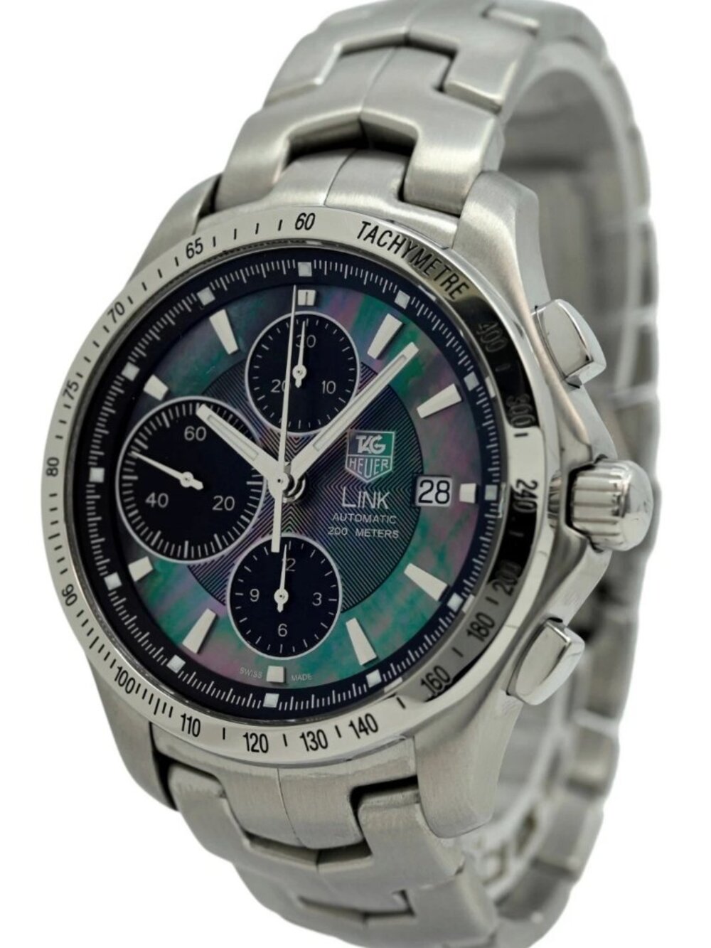 Tag Heuer 42mm Men's Link MOP Dial Automatic Chronograph LE/300 Watch- CJF211K!